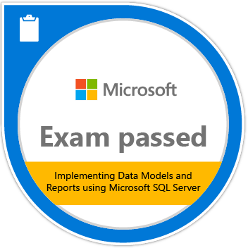 Implementing Data Models and Reports with Microsoft SQL Server certification