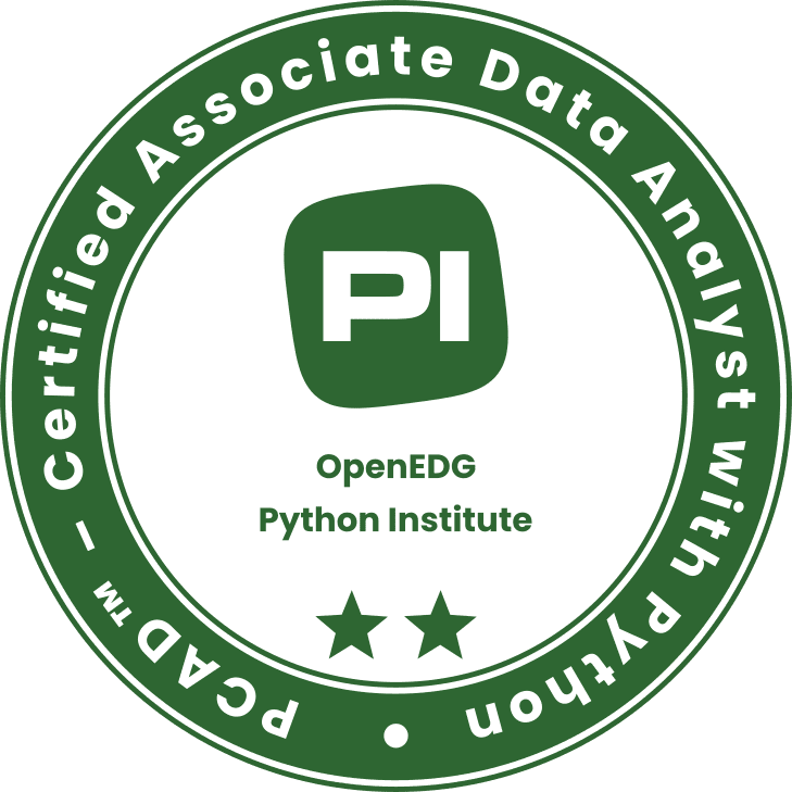 PCAD™ – Certified Associate Data Analyst with Python